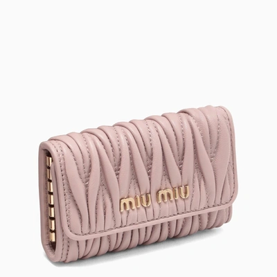 Miu Miu Pink Leather Key Case