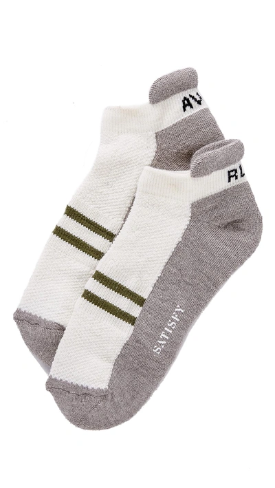 Satisfy Patchwork Ankle Socks In White