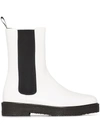 Staud Women's Palamino Leather Chelsea Boots In White