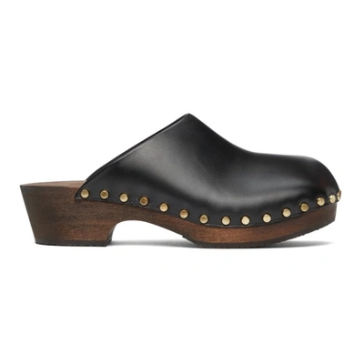 Khaite Lucca Studded Leather Clogs In Brown