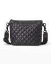Mz Wallace Metro Scout Small Quilted Zip Crossbody Bag In Black
