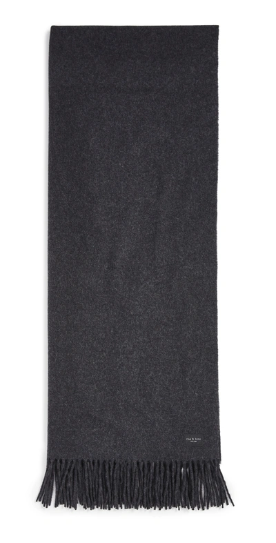 Rag & Bone Recycled Wool Mercer Classic Scarf In Charcoal