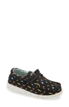 Hey Dude Kids' Wally Moc Toe Sneaker In Black Flash