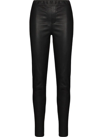 Remain Snipe Black Leather Leggings