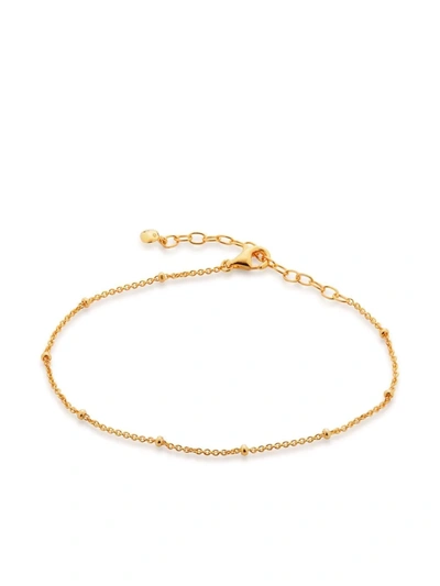 Monica Vinader Fine Beaded Chain Bracelet In Gold