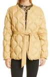 Rag & Bone Rudy Quilted Liner Jacket In Pale Beige