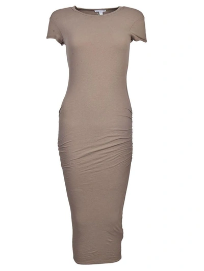 James Perse Classic Skinny Dress In Coyote