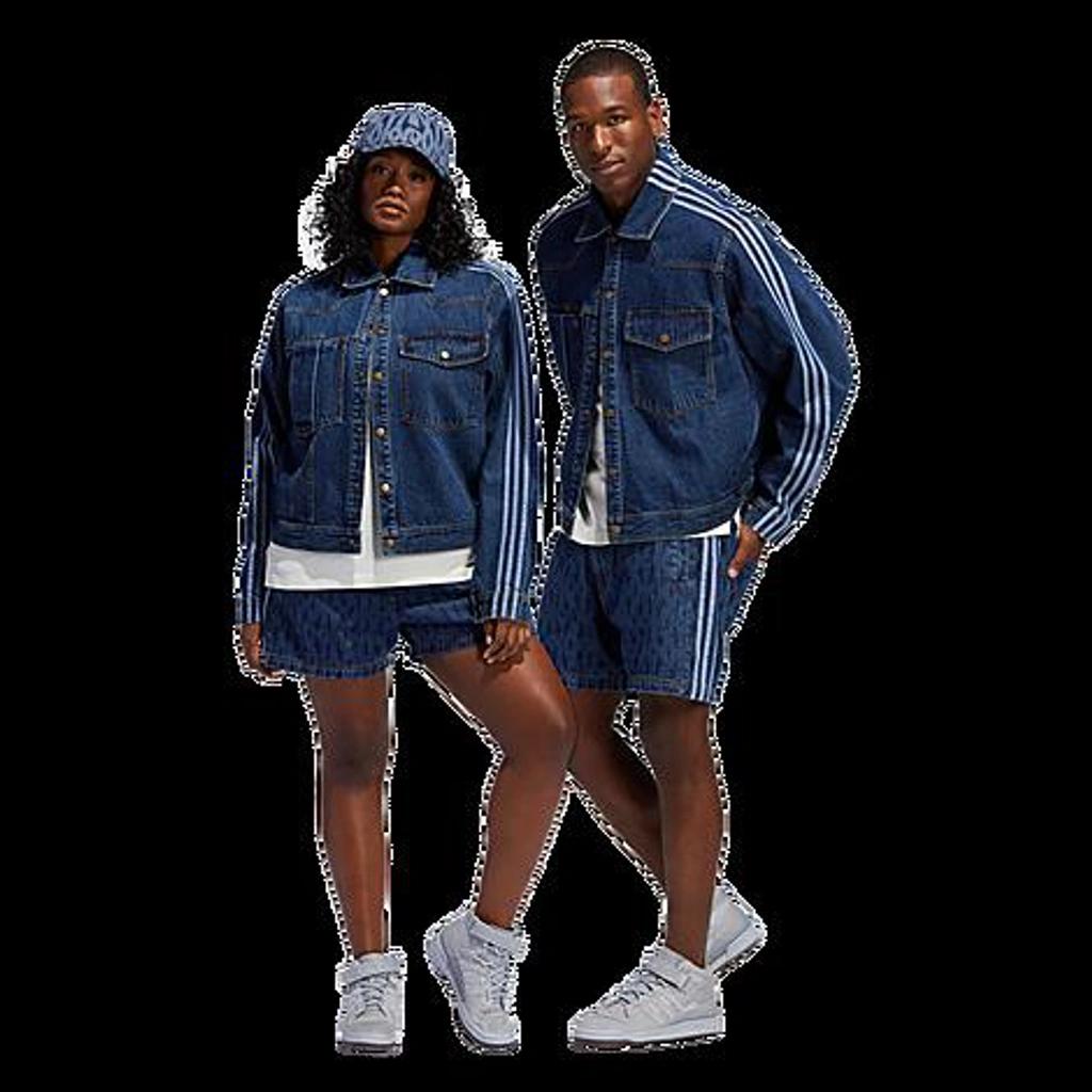 Adidas Originals Adidas X Ivy Park Monogram Denim Shorts In