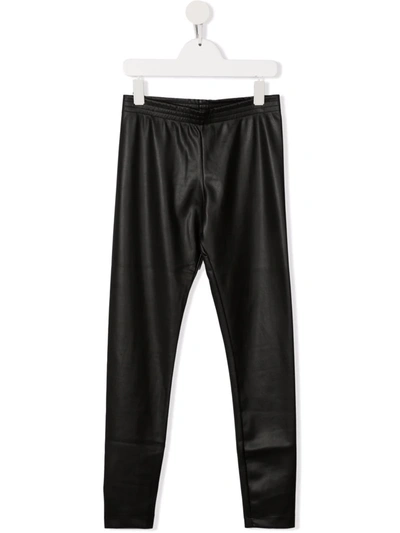 Philosophy Di Lorenzo Serafini Teen Slim-cut Faux Leather Trousers In Black