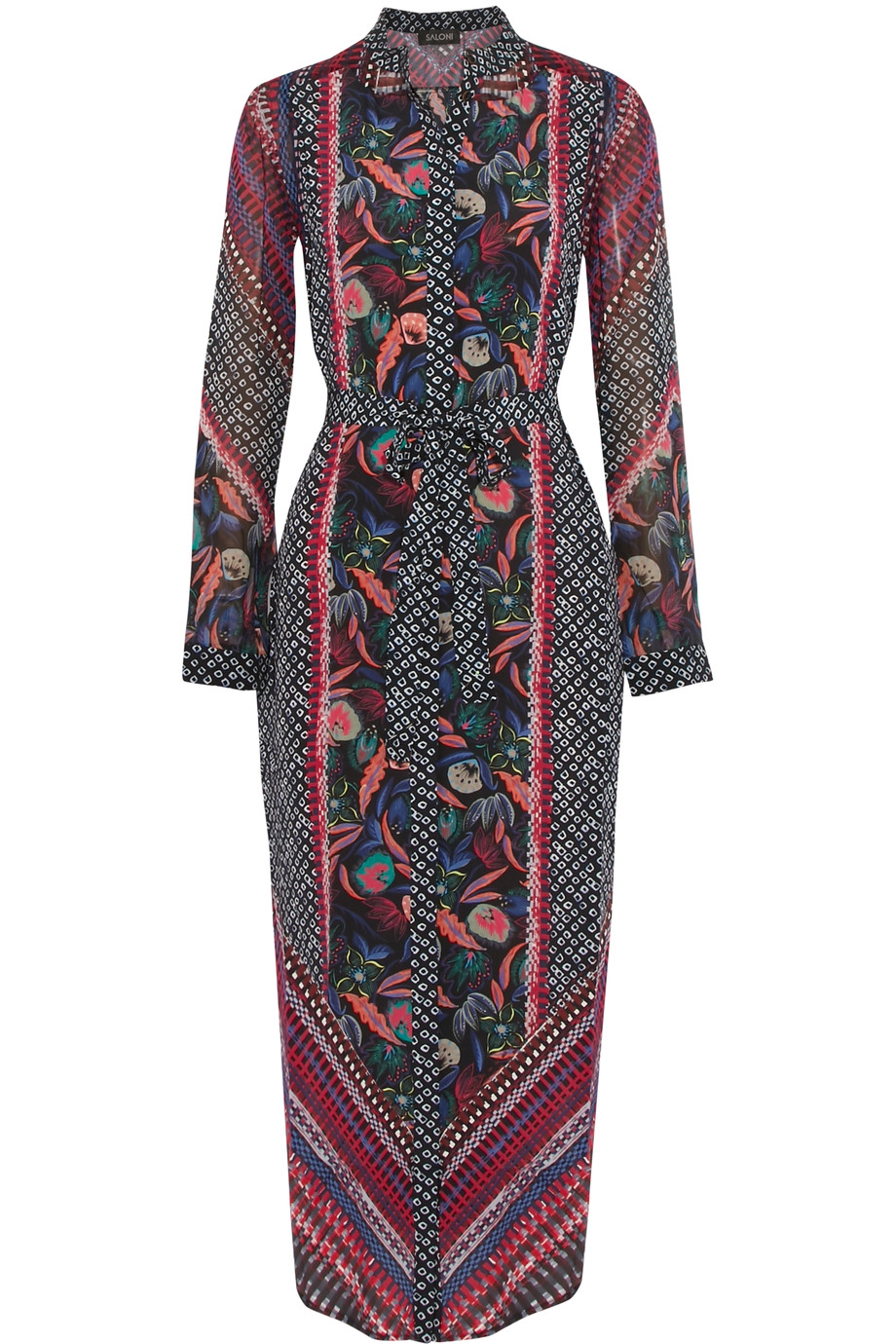 Saloni Molly Printed Silk-chiffon Dress | ModeSens