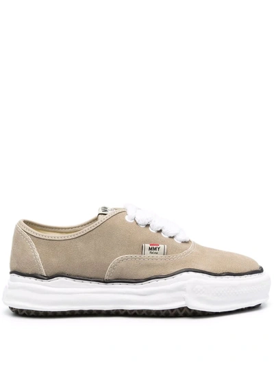 Miharayasuhiro Baker Logo-patch Sneakers In Nude