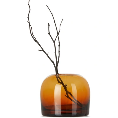 Menu Orange Medium Troll Vase In Amber