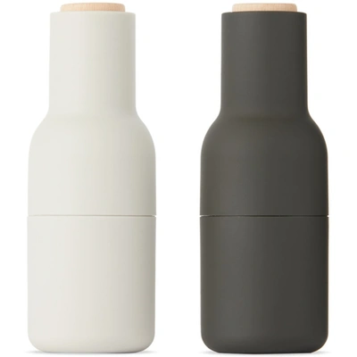 Menu Black & Off-white Beech Bottle Grinders In Ash + Carbon