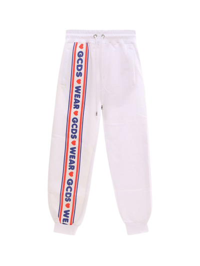 Gcds Sweatshirt Trousers With Logo - Atterley In White