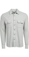 Faherty Legend Button-up Shirt In Fossil Grey Twill