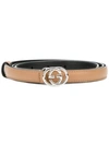 Gucci Gg Buckle Belt In Neutrals