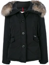 Moncler Malus Fur Trim Jacket In Black