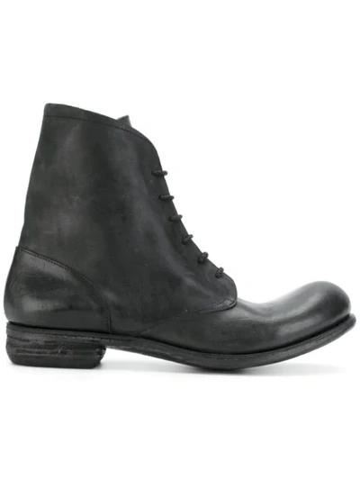 A Diciannoveventitre Lace-up Boots In Black
