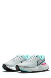 Nike Zoomx Invincible Run Flyknit Running Shoe In Grey Fog/ Black/ Hyper Pink