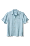 Tommy Bahama Tropic Isle Short Sleeve Button-up Silk Camp Shirt In Hydro Blue
