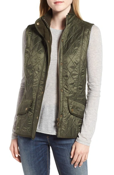 Barbour Cavalry Fleece Lined Vest In Olive/ Olive