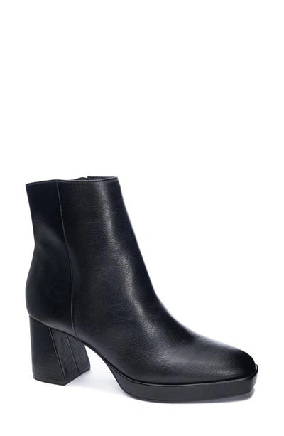 Chinese Laundry Dodger Platform Booties In Black Smooth