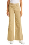 Nicole Miller Hand Brushed Flare Jeans In Safari
