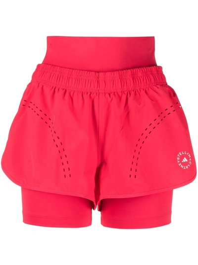 Adidas By Stella Mccartney Truepurpose Layered Performance Shorts In Pink