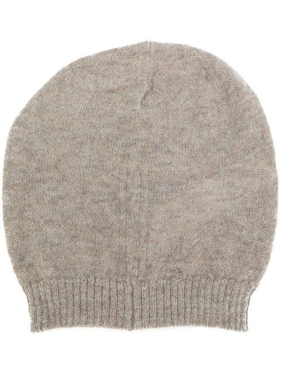 Rick Owens Beanie In Neutrals