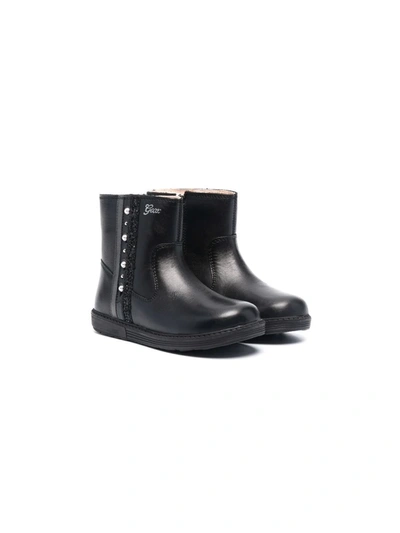 Geox Baby Girl's Hynde Leather Boots In Black