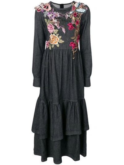Antonio Marras Flower, Butterfly And Bird Embroidered Dress
