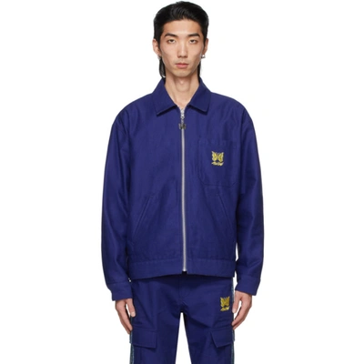 Needles Reversible Blue Awge Edition Work Jacket | ModeSens