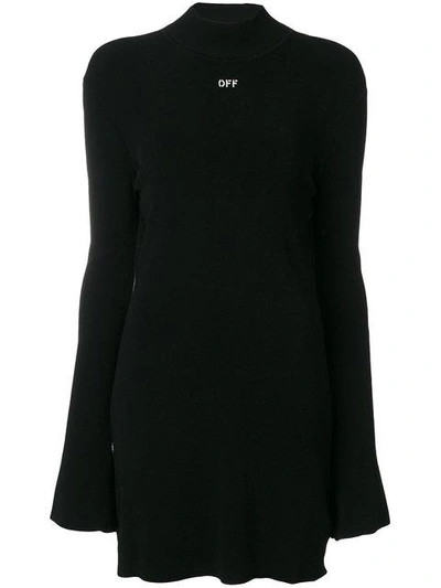 Off-white Angel Sexy Knit Dress In Black