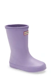 Hunter Kids' First Classic Waterproof Rain Boot In Lavender Mist