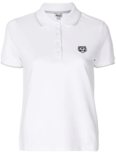 Kenzo Tiger Polo Shirt In White