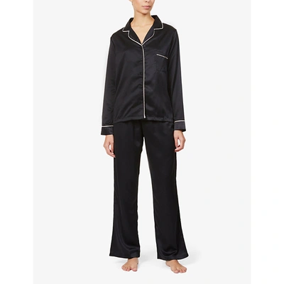 Bluebella Claudia Satin Pyjama Set In Black