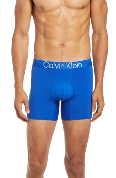 Calvin Klein Men's Structure Boxer Briefs In Royal Blue