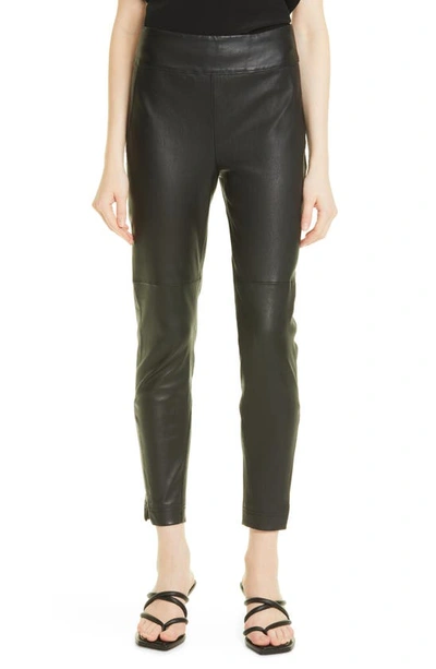 Birgitte Herskind Easton Crop Leather Leggings In Black