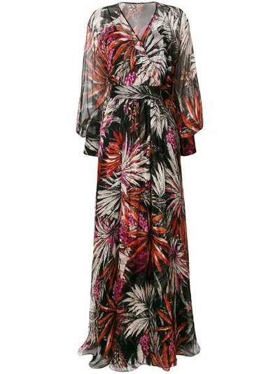 Fausto Puglisi Tropical Print Dress - Black