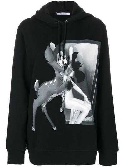 Givenchy Bambi Oversized Printed Hoodie In Black ModeSens