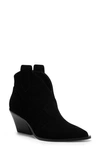Jessica Simpson Women's Zadie Pull-on Western Booties Women's Shoes In Black Suede