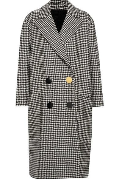 Petar Petrov Double-breasted Houndstooth Wool Coat