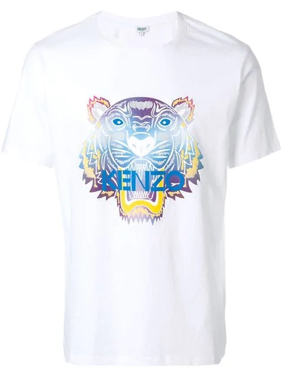 Kenzo Rainbow Tiger Cotton-jersey T-shirt In 01 White