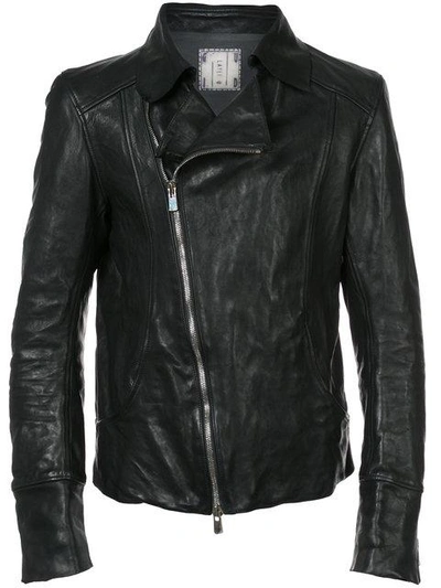 Guidi Klassische Bikerjacke In Black