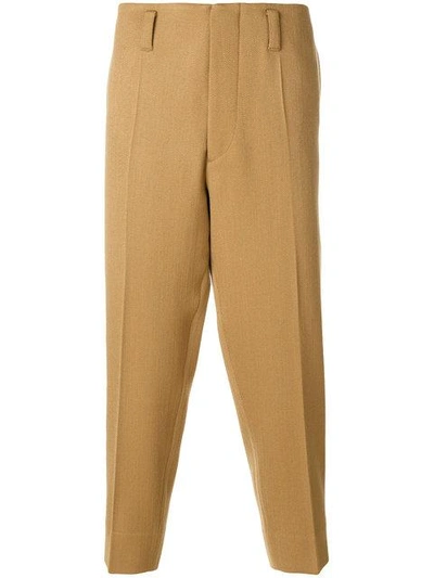 Marni Tailored Cropped Chinos In Neutrals