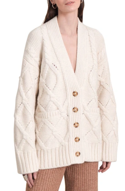 Eleven Six Kayln Alpaca Blend Cardigan In Ivory