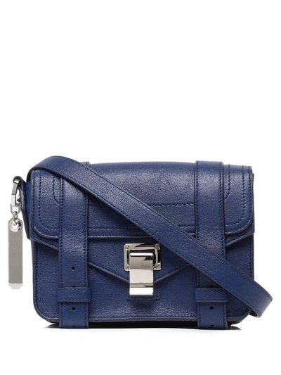 Proenza Schouler Mini Ps1 Leather Satchel In Blau
