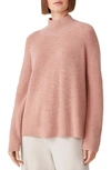 Eileen Fisher Raglan Sleeve Merino Wool Turtleneck Sweater In Sorbet