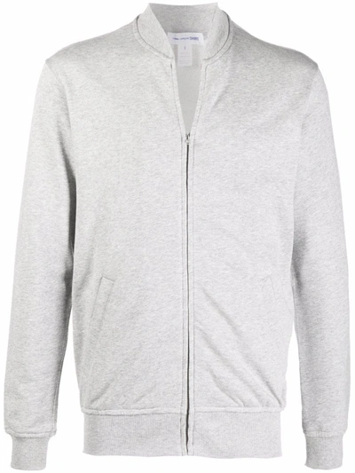 Comme Des Garçons Shirt X Kaws Logo-print Zip-up Jumper In Grey