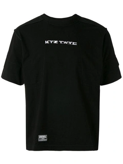 Ktz Embroidered Inside-out T-shirt - Black